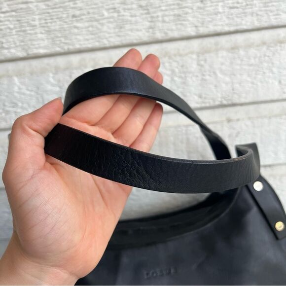 LOEWE Black Y2K Vintage Slouchy Tote Shoulder Bag Grunge - Picture 5 of 16